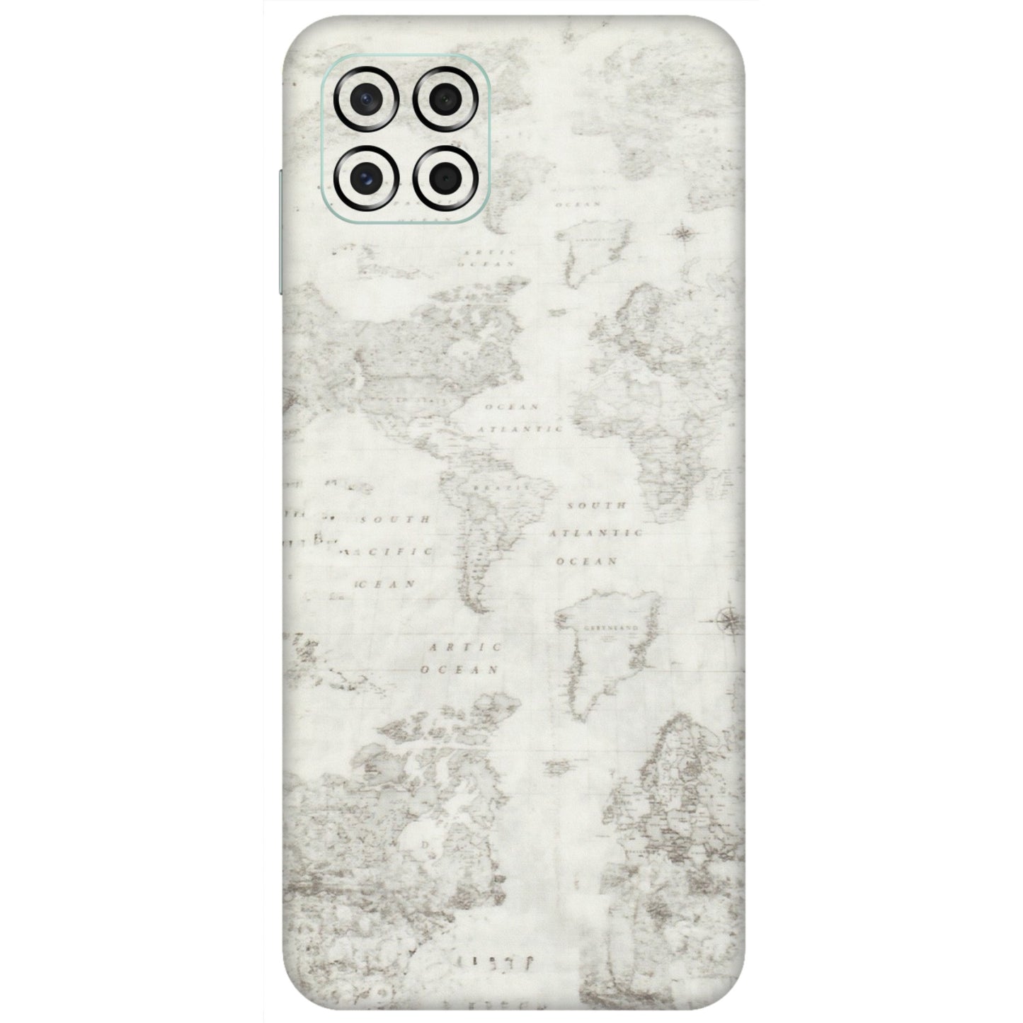 Samsung M/F/Note/Flip and C Phone Skins (All Models) - World Travel Map - Transparent Finish (T-04) Samsung Galaxy M53 (5G)