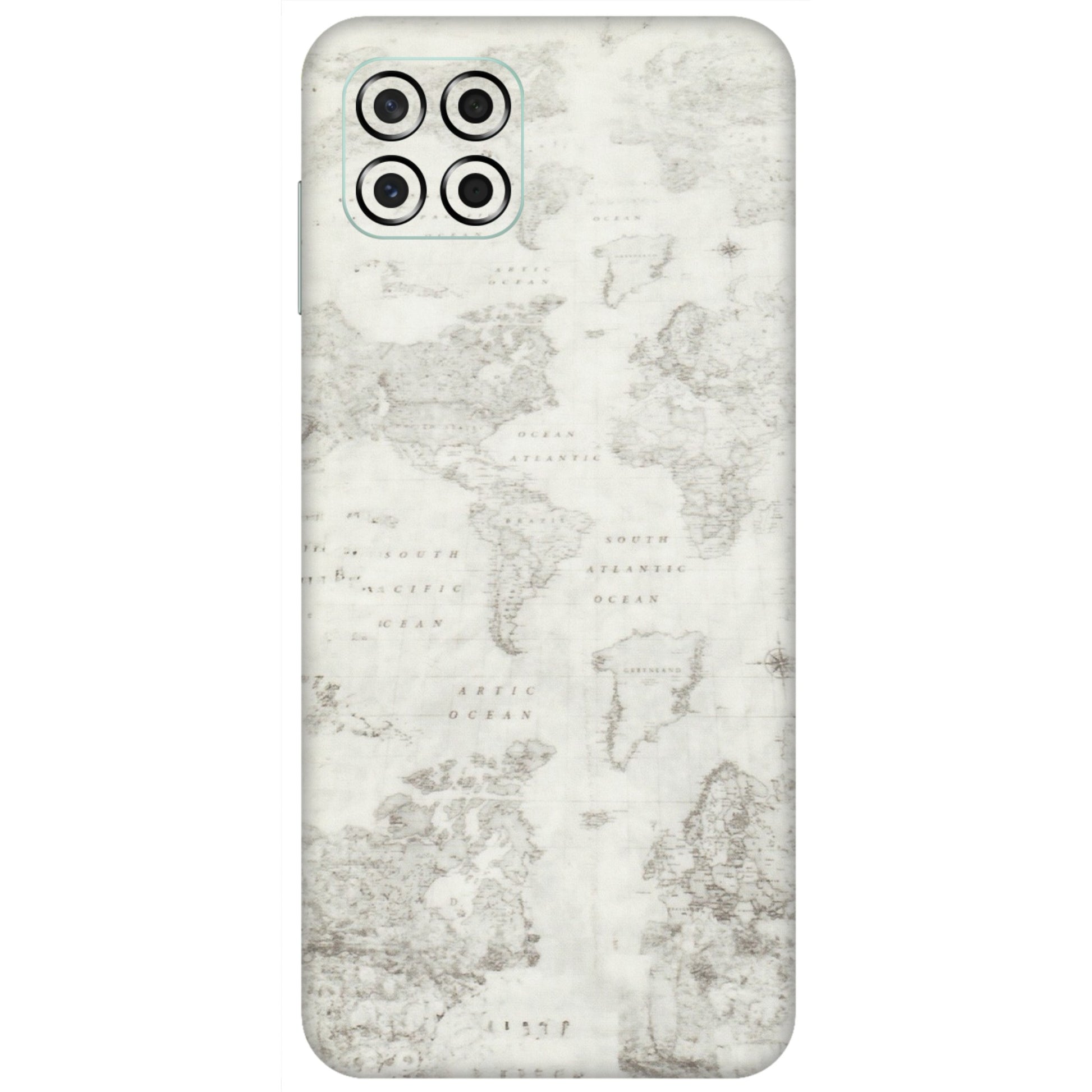 Samsung M/F/Note/Flip and C Phone Skins (All Models) - World Travel Map - Transparent Finish (T-04) Samsung Galaxy M53 (5G)
