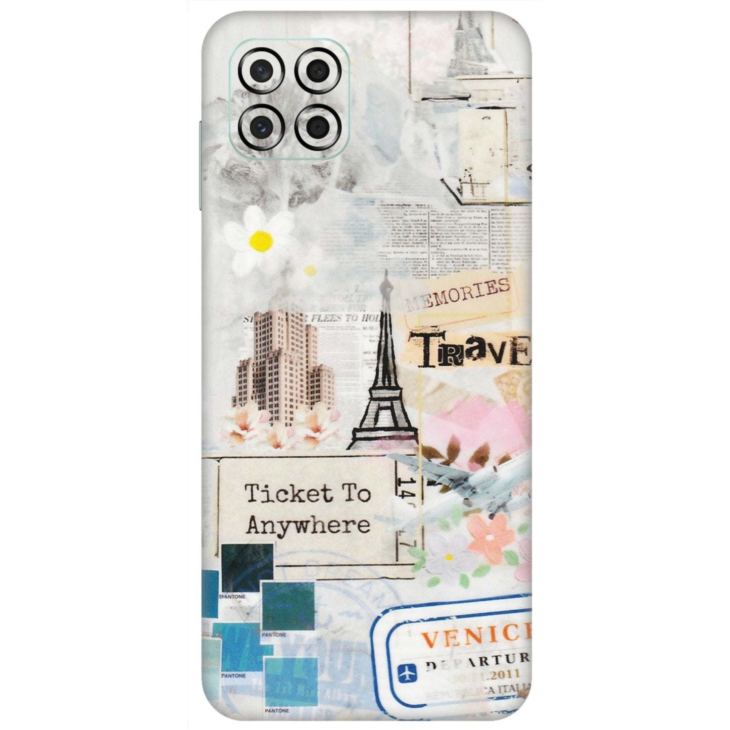Samsung M/F/Note/Flip and C Phone Skins (All Models) - Travel Memories - Transparent Finish (T-09) Samsung Galaxy M53 (5G)