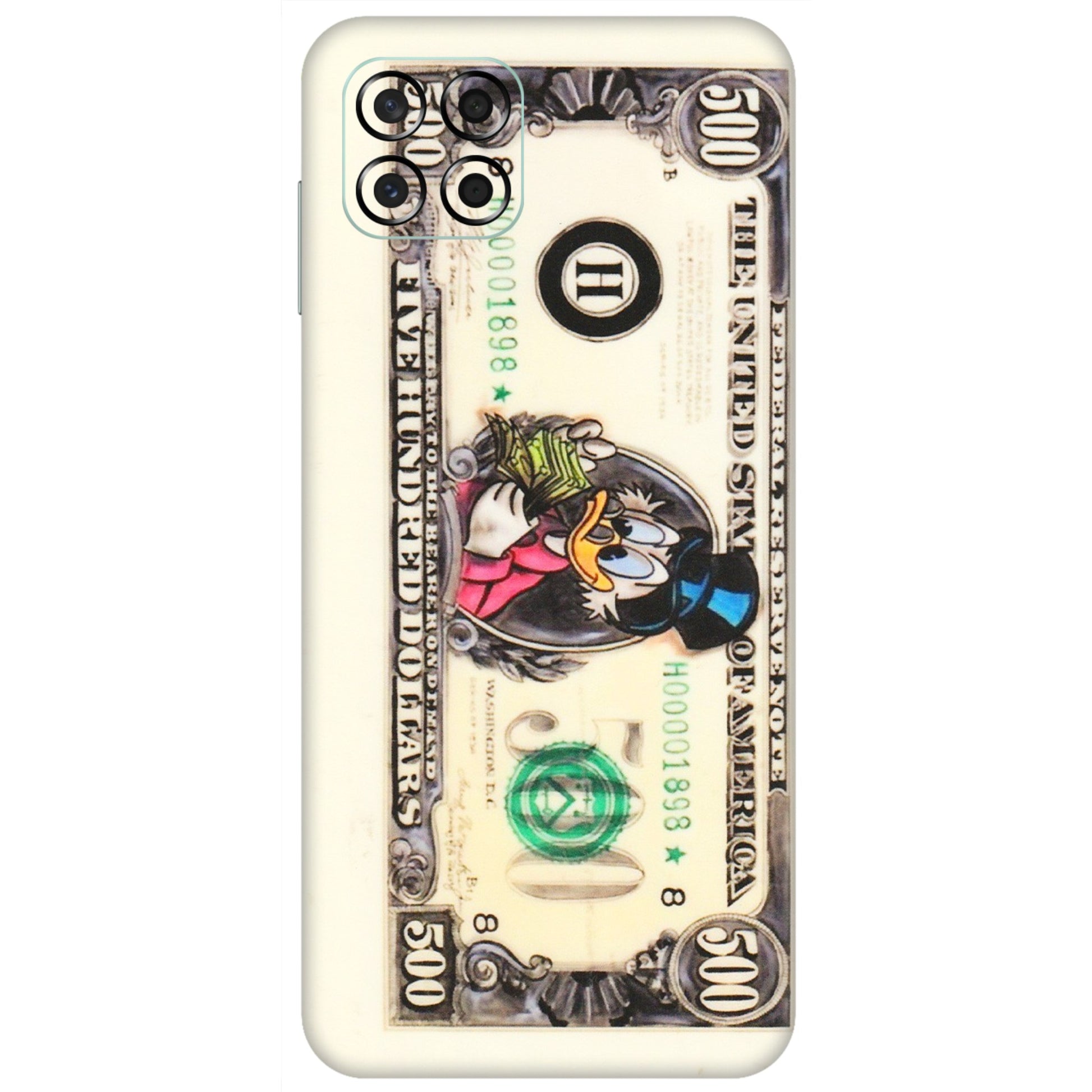 Samsung M/F/Note/Flip and C Phone Skins (All Models) - Five Hundred Dollar Duck - Transparent Finish (T-15) Samsung Galaxy M53 (5G)