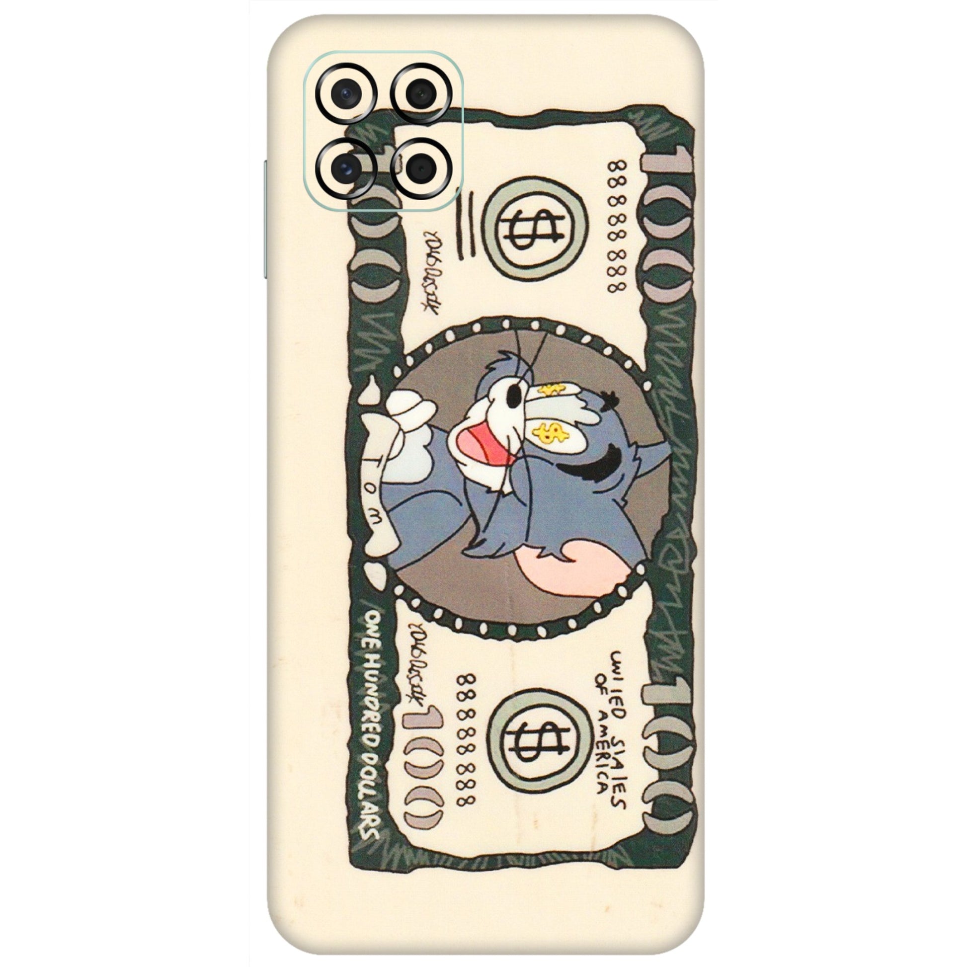 Samsung M/F/Note/Flip and C Phone Skins (All Models) - One Hundred Dollar Tom - Transparent Finish (T-16) Samsung Galaxy M53 (5G)