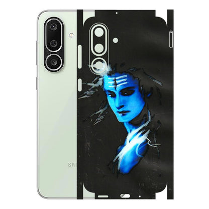 Samsung M/F/Note/Flip and C Phone Skins (All Models) - Har Har Mahadev Blue/Black - 3D Embossed Finish (L-185) Samsung Galaxy M56