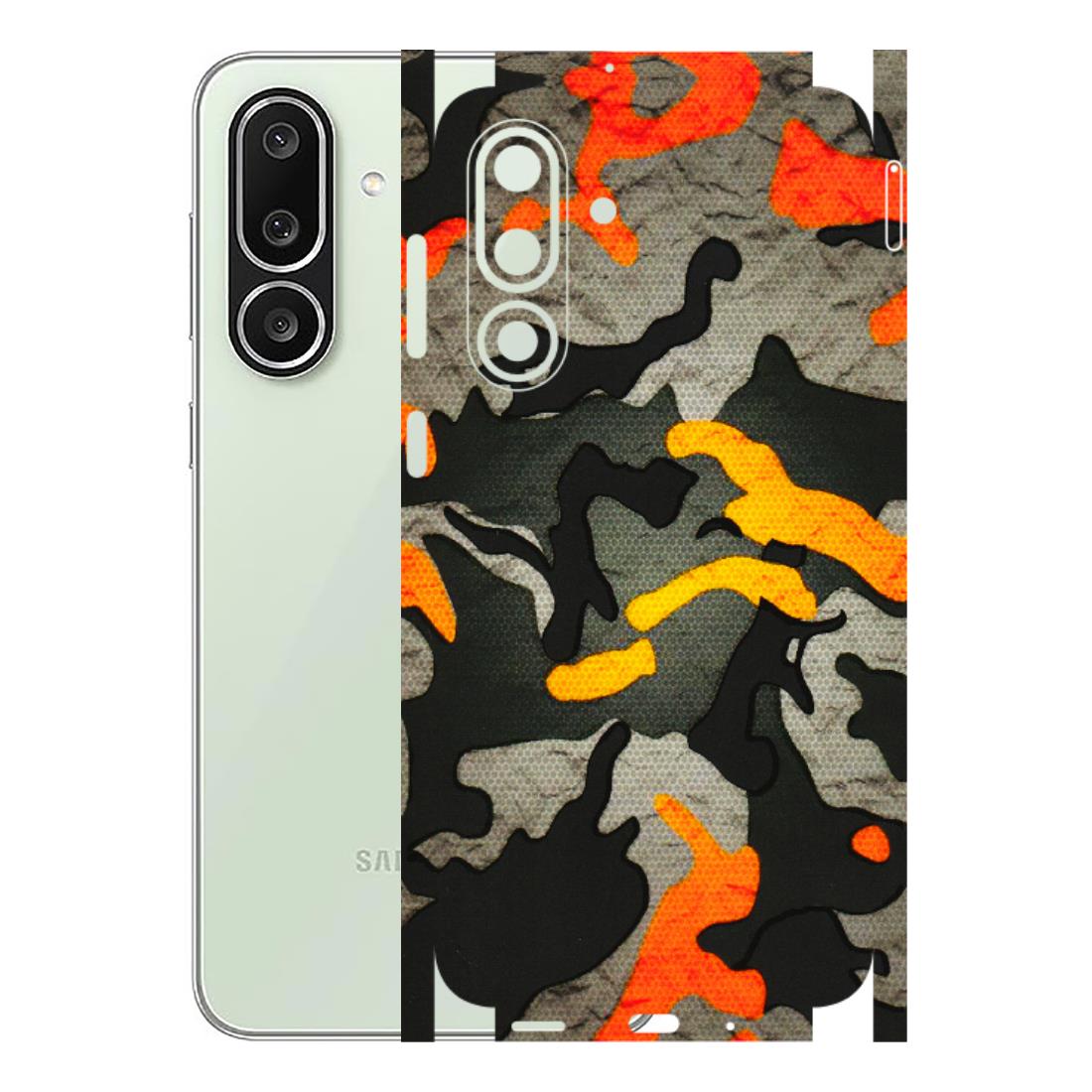 Samsung M/F/Note/Flip and C Phone Skins (All Models) - Orange Camouflage - 3D Embossed Finish (L-204) Samsung Galaxy M56