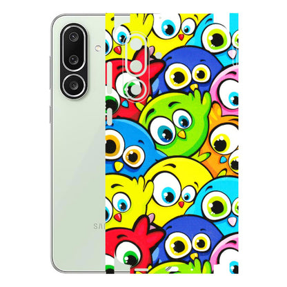 Samsung M/F/Note/Flip and C Phone Skins (All Models) - Cute Fluffy Birds - 3D Embossed Finish (L-213) Samsung Galaxy M56