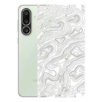 Samsung M/F/Note/Flip and C Phone Skins (All Models) - White Black Swirls - 3D Embossed Finish (L-219) Samsung Galaxy M56