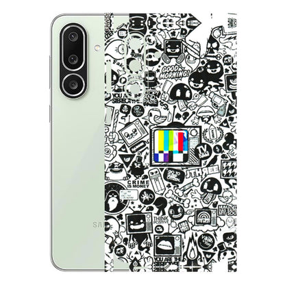Samsung M/F/Note/Flip and C Phone Skins (All Models) - Doodles Positive Art - 3D Embossed Finish (L-263) Samsung Galaxy M56