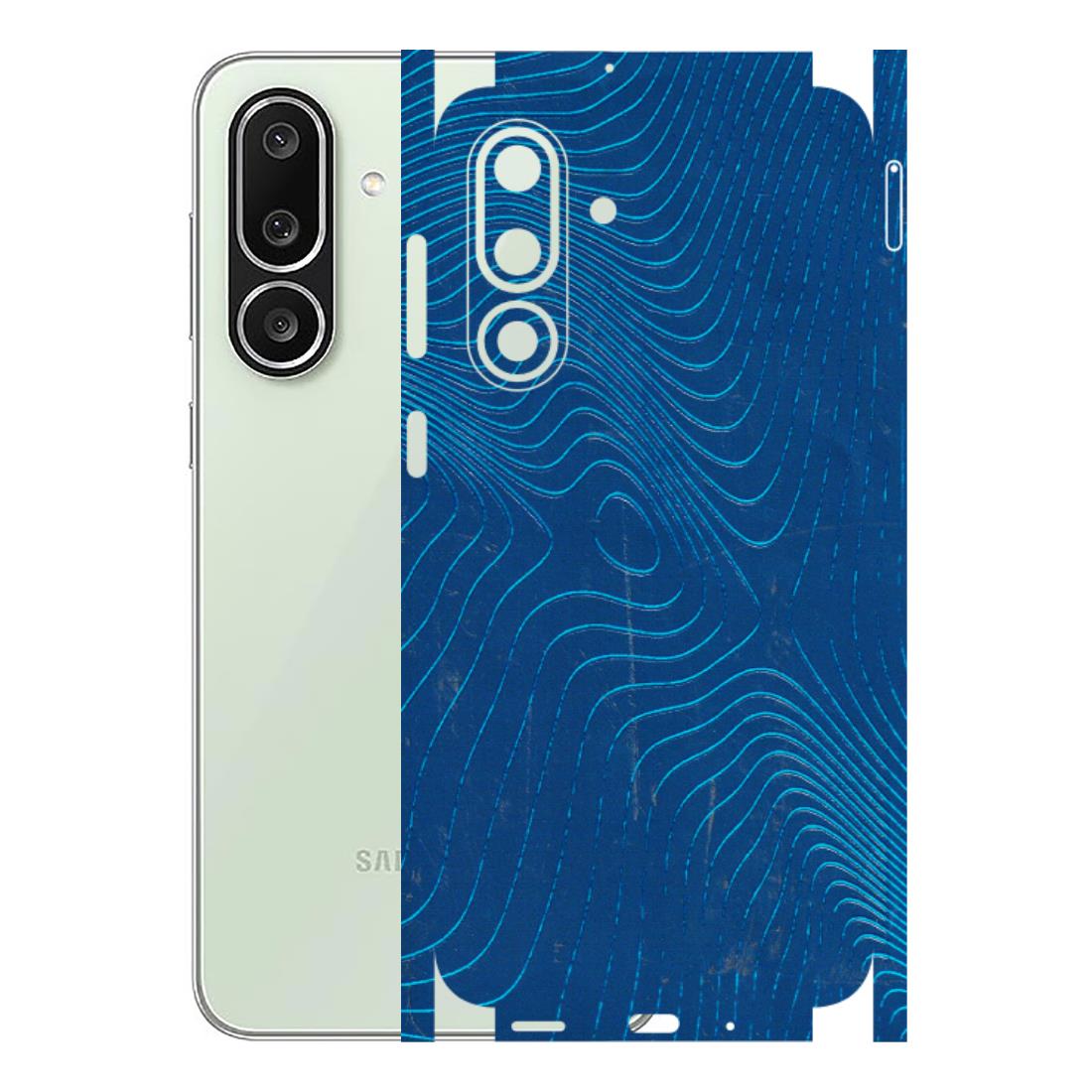 Samsung M/F/Note/Flip and C Phone Skins (All Models) - Abstract Blue Line Map - 3D Embossed Finish (L-272) Samsung Galaxy M56