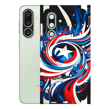 Samsung M/F/Note/Flip and C Phone Skins (All Models) - Captain America Logo - 3D Embossed Finish (L-307) Samsung Galaxy M56