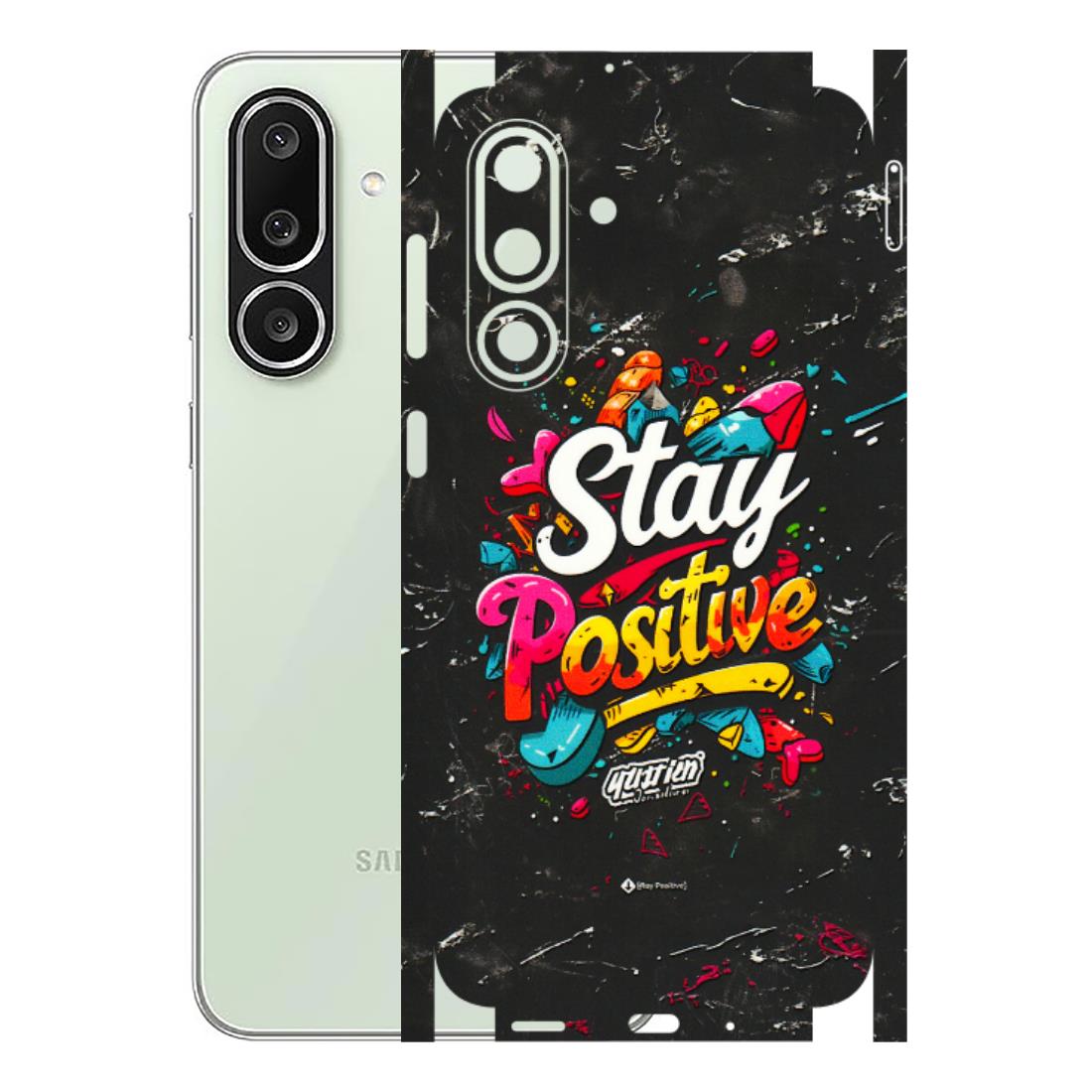 Samsung M/F/Note/Flip and C Phone Skins (All Models) - Stay Positive Black - 3D Embossed Finish (L-31) Samsung Galaxy M56
