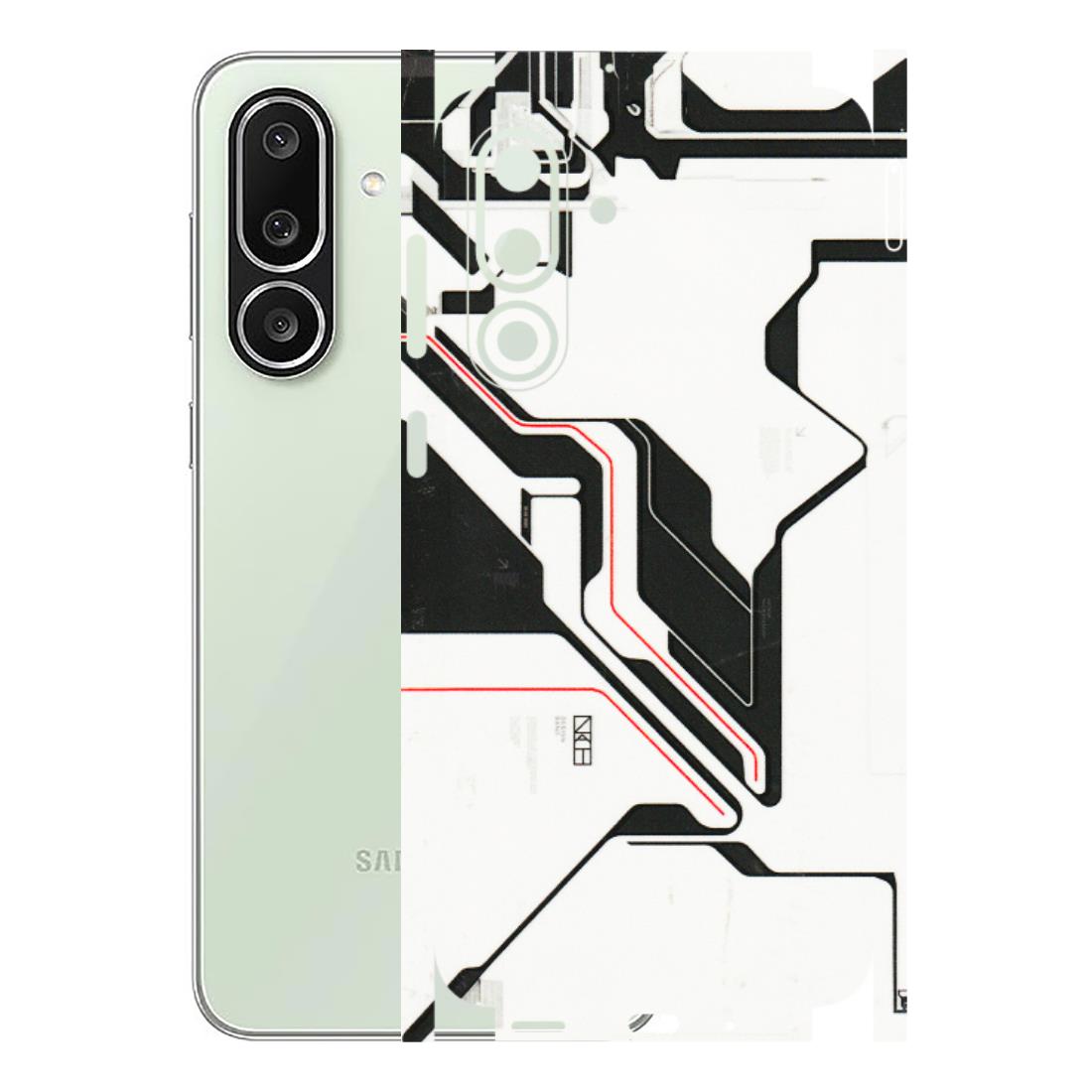 Samsung M/F/Note/Flip and C Phone Skins (All Models) - White Techy Logo - 3D Embossed Finish (L-312) Samsung Galaxy M56