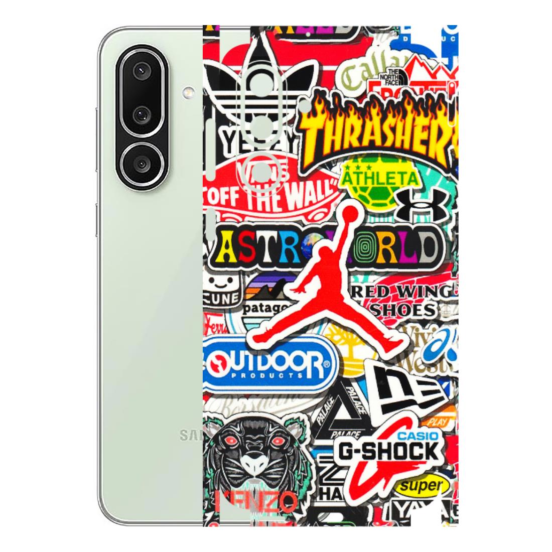 Samsung M/F/Note/Flip and C Phone Skins (All Models) - Multi Brands Sticker Graffiti - 3D Embossed Finish (L-37) Samsung Galaxy M56