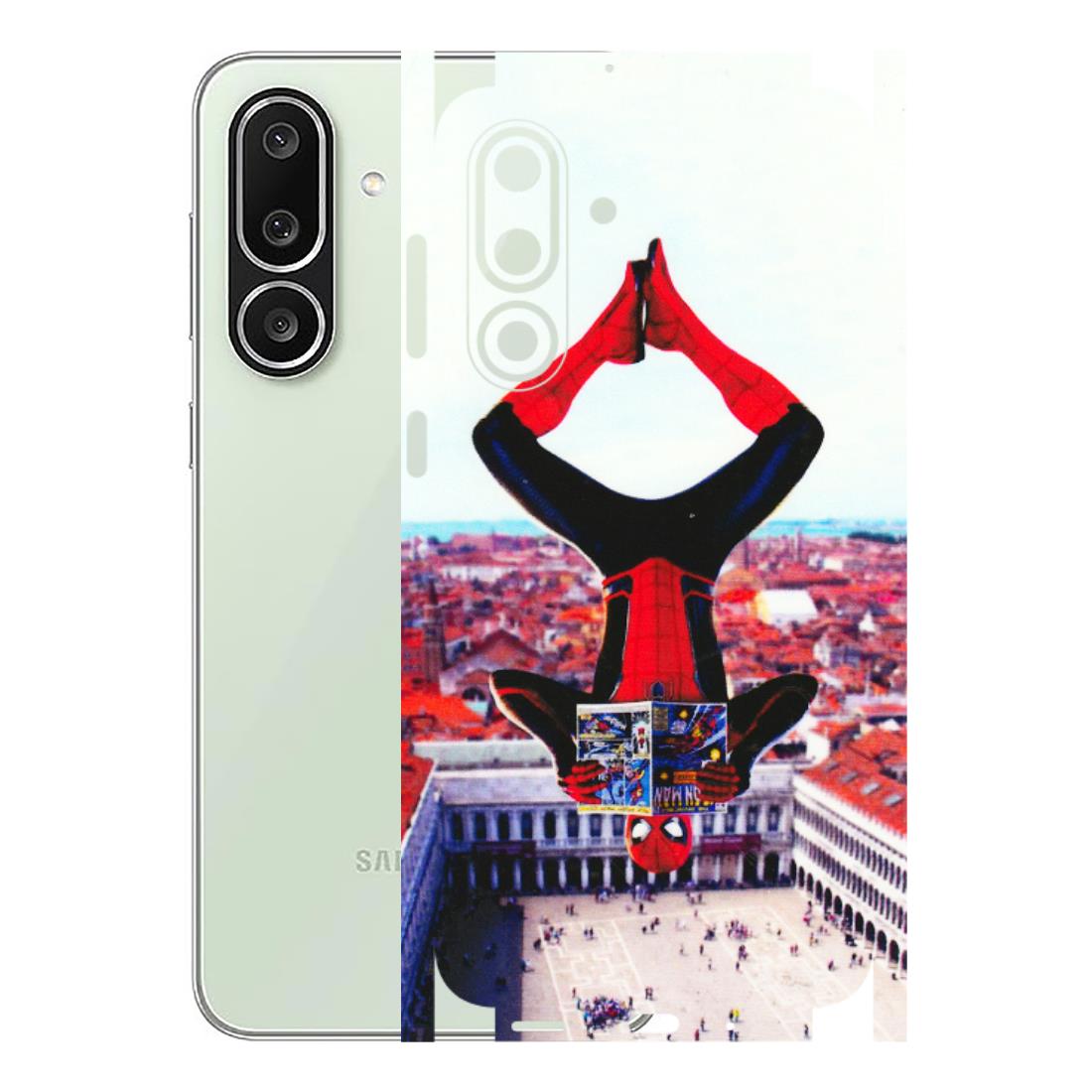 Samsung M/F/Note/Flip and C Phone Skins (All Models) - Spiderman Hanging - 3D Embossed Finish (L-53) Samsung Galaxy M56