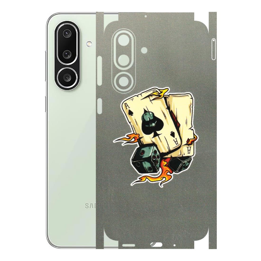 Samsung M/F/Note/Flip and C Phone Skins (All Models) - Grey Cards Of Ace - 3D Embossed Finish (L-77) Samsung Galaxy M56
