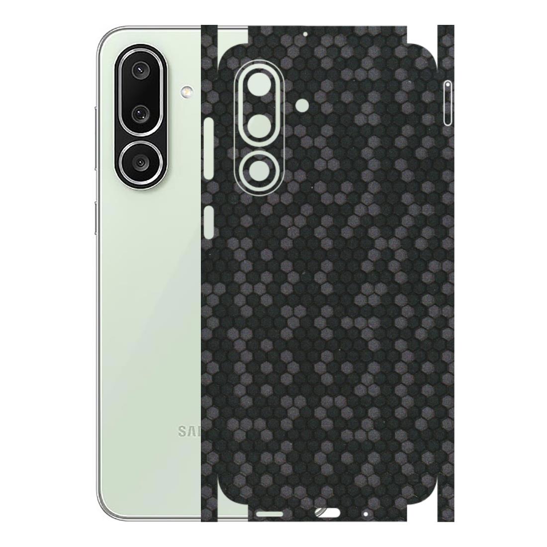 Samsung M/F/Note/Flip and C Phone Skins (All Models) - Black Grey Honeycomb Sober - 3D Embossed Finish (L-85) Samsung Galaxy M56
