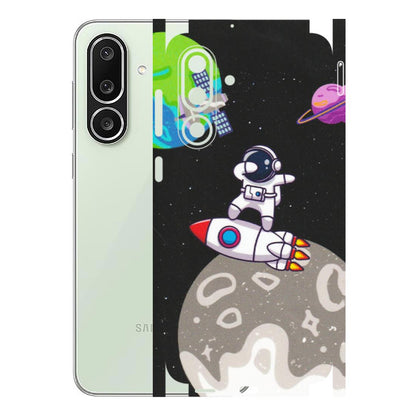 Samsung M/F/Note/Flip and C Phone Skins (All Models) - Astronaut Vibing Toon Running - Matte Finish (M-39) Samsung Galaxy M56