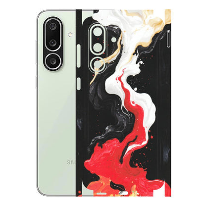 Samsung M/F/Note/Flip and C Phone Skins (All Models) - Black Red White Paint Splash Fusion - Matte Finish (M-56) Samsung Galaxy M56