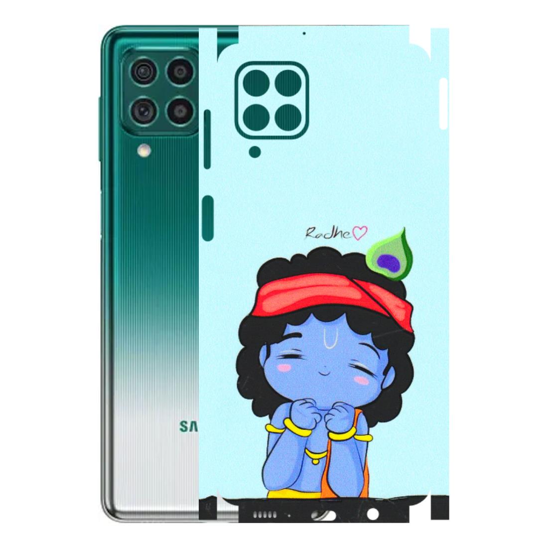 Samsung M/F/Note/Flip and C Phone Skins (All Models) - Radhe Radhe Cute Toon - 3D Embossed Finish (L-05) Samsung Galaxy M62