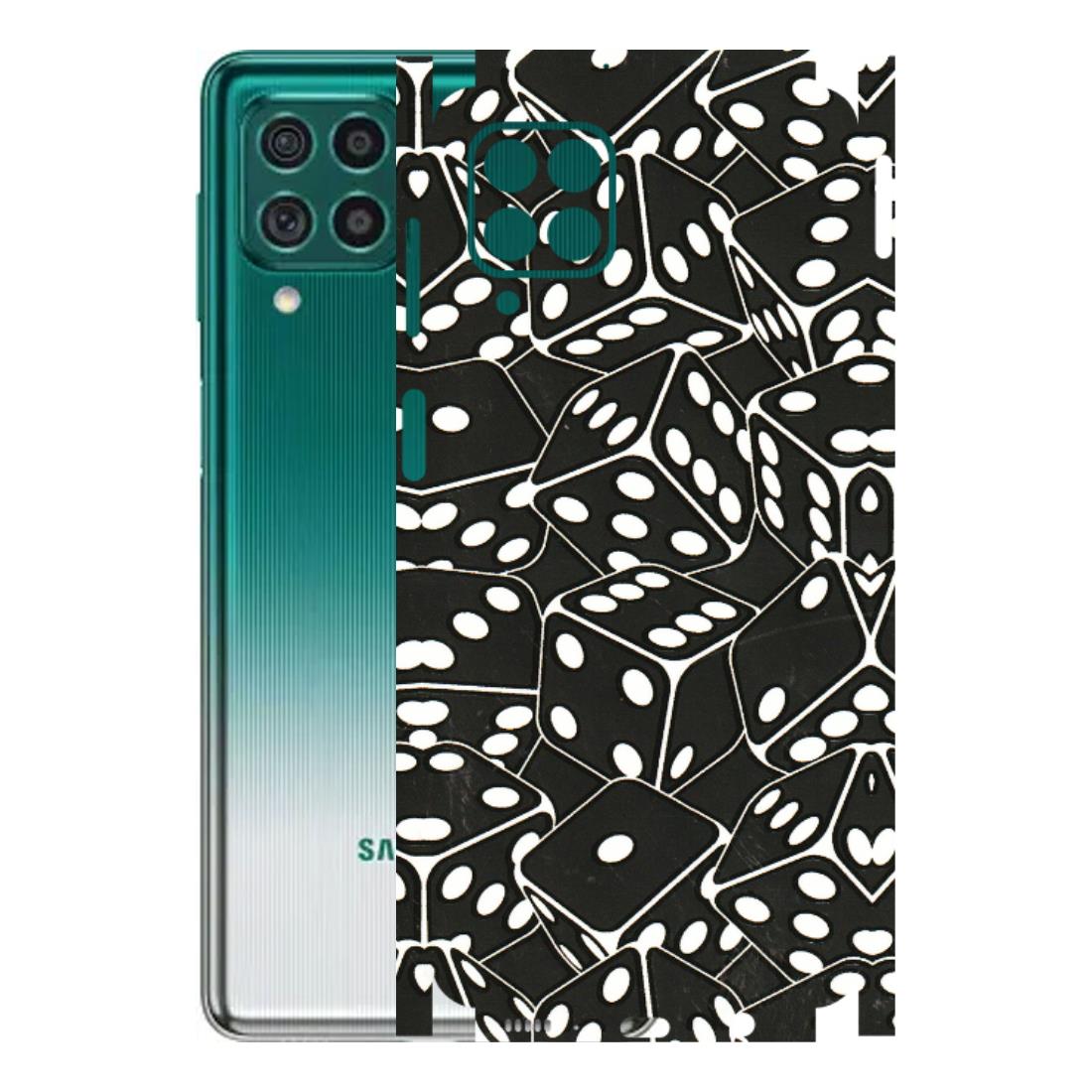 Samsung M/F/Note/Flip and C Phone Skins (All Models) - Big Black Dices - 3D Embossed Finish (L-106) Samsung Galaxy M62