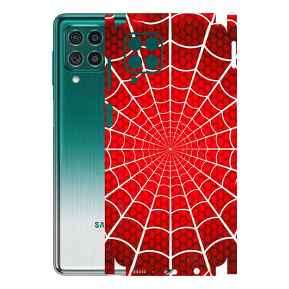 Samsung M/F/Note/Flip and C Phone Skins (All Models) - Classic Spidey Web - 3D Embossed Finish (L-115) Samsung Galaxy M62