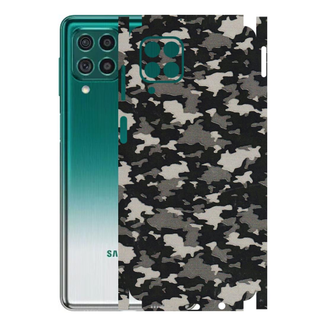 Samsung M/F/Note/Flip and C Phone Skins (All Models) - Black/Grey Camoflaunge - 3D Embossed Finish (L-142) Samsung Galaxy M62