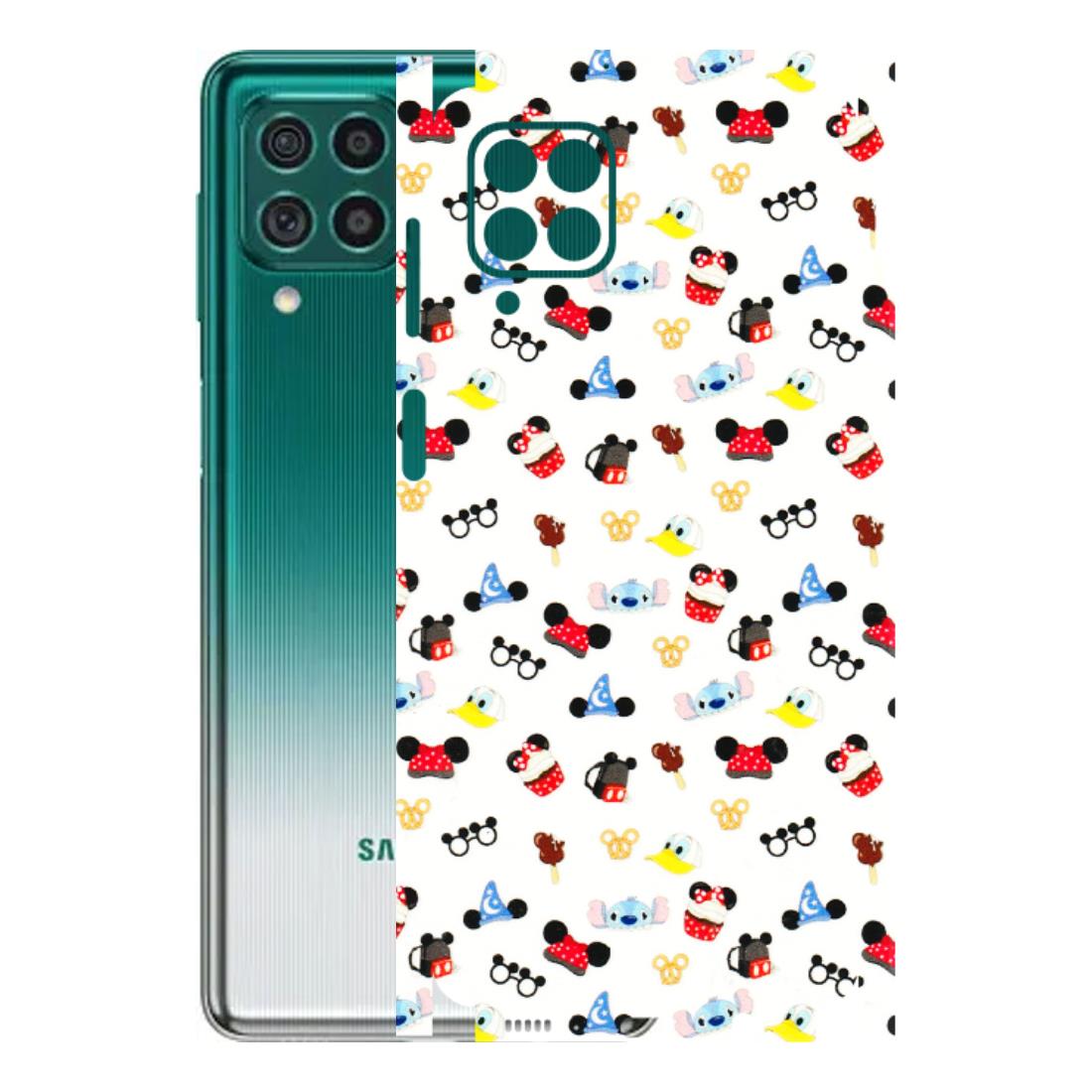 Samsung M/F/Note/Flip and C Phone Skins (All Models) - Minnie Mouse & Donald Doodles s - 3D Embossed Finish (L-194) Samsung Galaxy M62
