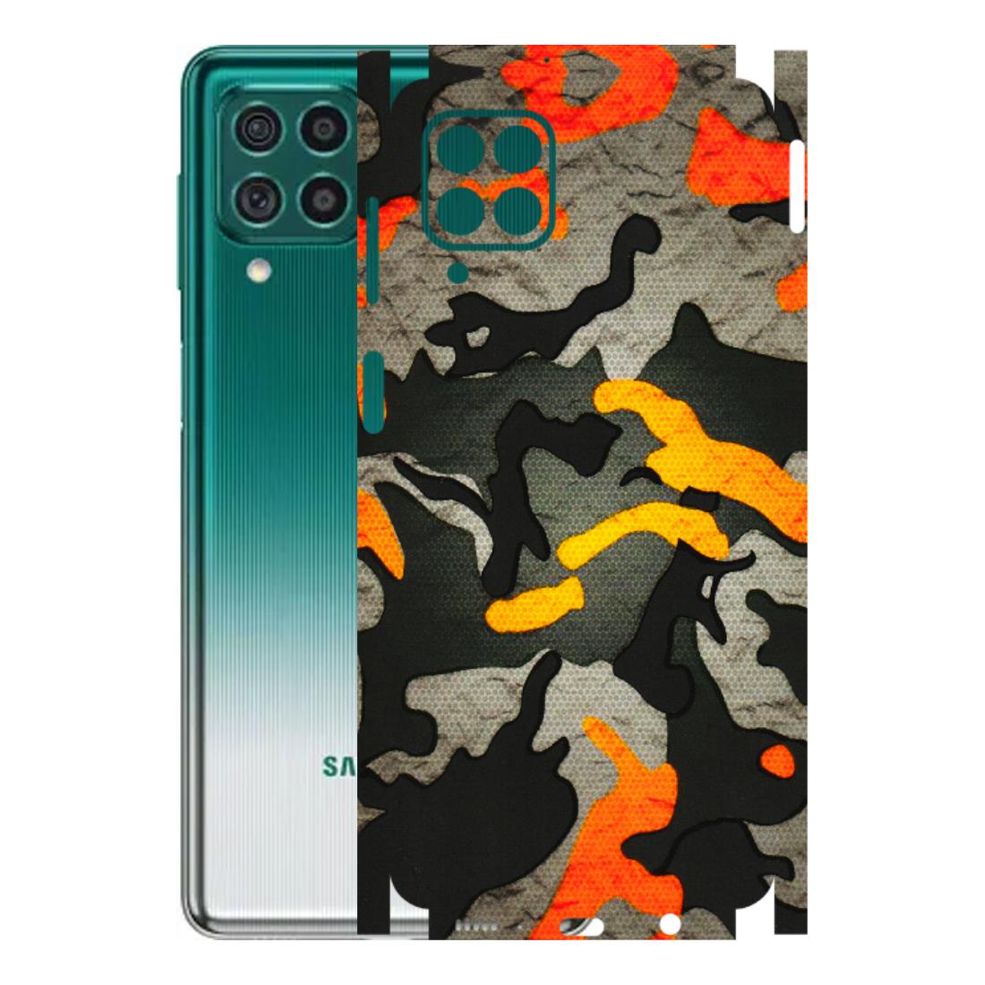 Samsung M/F/Note/Flip and C Phone Skins (All Models) - Orange Camouflage - 3D Embossed Finish (L-204) Samsung Galaxy M62