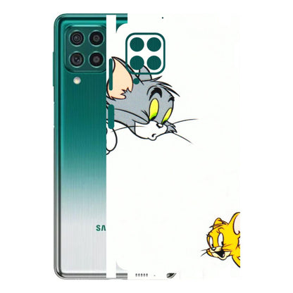 Samsung M/F/Note/Flip and C Phone Skins (All Models) - Cute Tom And Jerry - 3D Embossed Finish (L-220) Samsung Galaxy M62