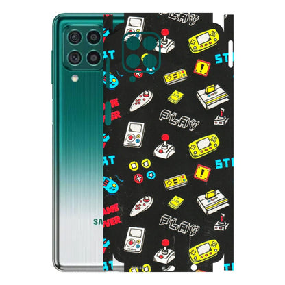 Samsung M/F/Note/Flip and C Phone Skins (All Models) - Gaming Doodles - 3D Embossed Finish (L-224) Samsung Galaxy M62