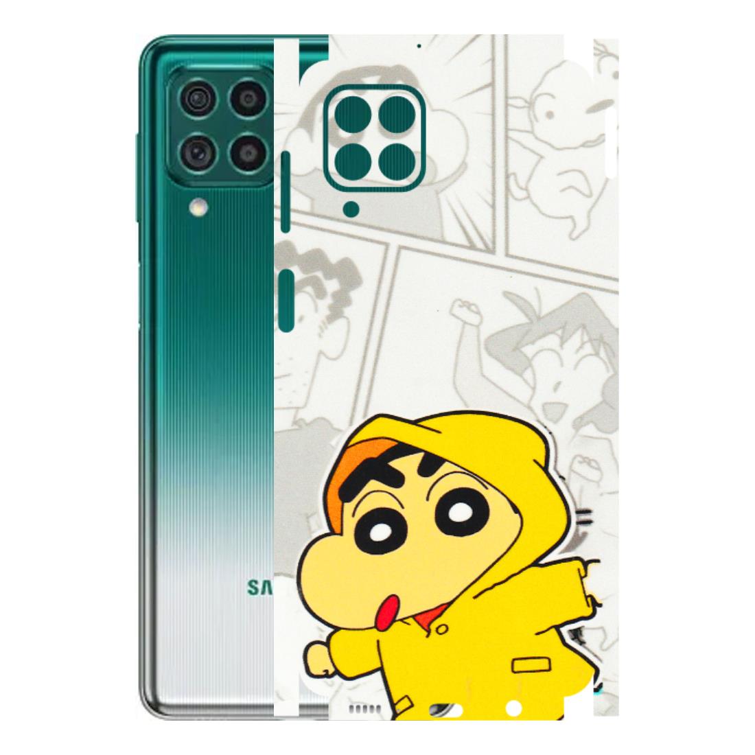 Samsung M/F/Note/Flip and C Phone Skins (All Models) - Yellow Shinchan Comic - 3D Embossed Finish (L-246) Samsung Galaxy M62