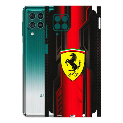 Samsung M/F/Note/Flip and C Phone Skins (All Models) - Black Ferrari Logo - 3D Embossed Finish (L-253) Samsung Galaxy M62