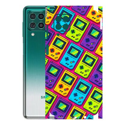 Samsung M/F/Note/Flip and C Phone Skins (All Models) - Gameboy Colourful - 3D Embossed Finish (L-266) Samsung Galaxy M62