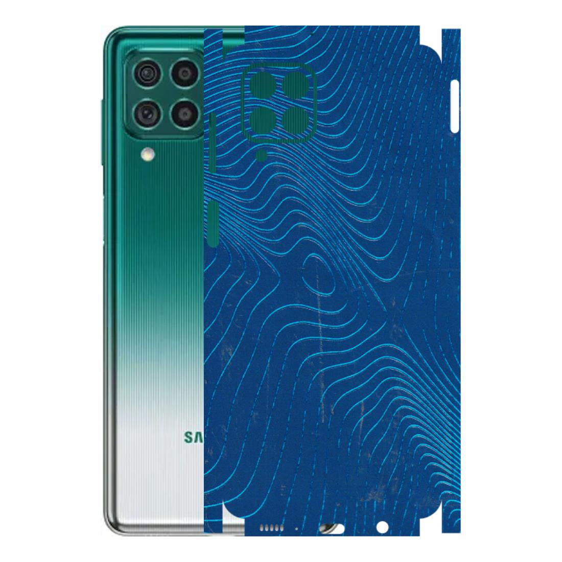 Samsung M/F/Note/Flip and C Phone Skins (All Models) - Abstract Blue Line Map - 3D Embossed Finish (L-272) Samsung Galaxy M62