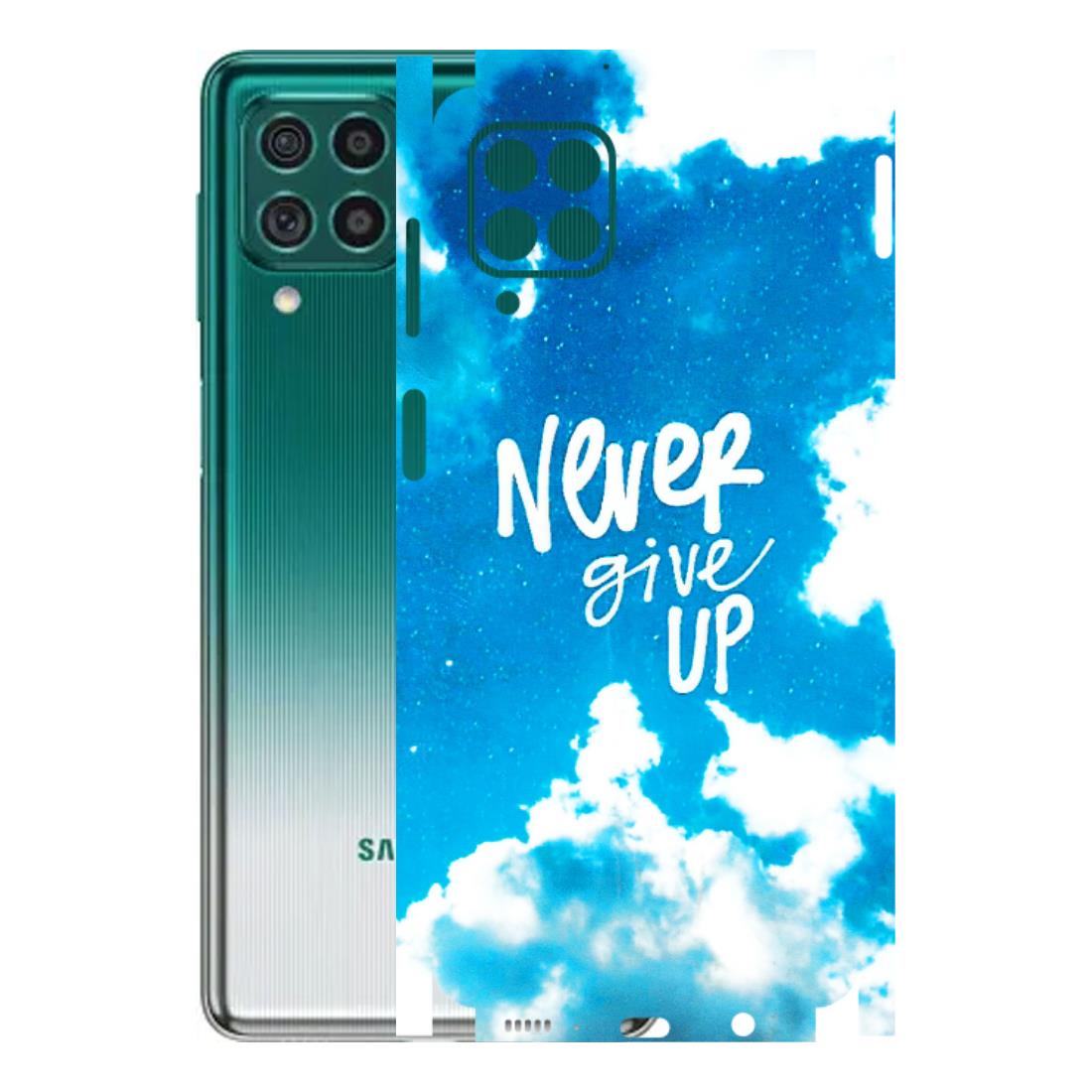 Samsung M/F/Note/Flip and C Phone Skins (All Models) - Never Give Up - 3D Embossed Finish (L-279) Samsung Galaxy M62