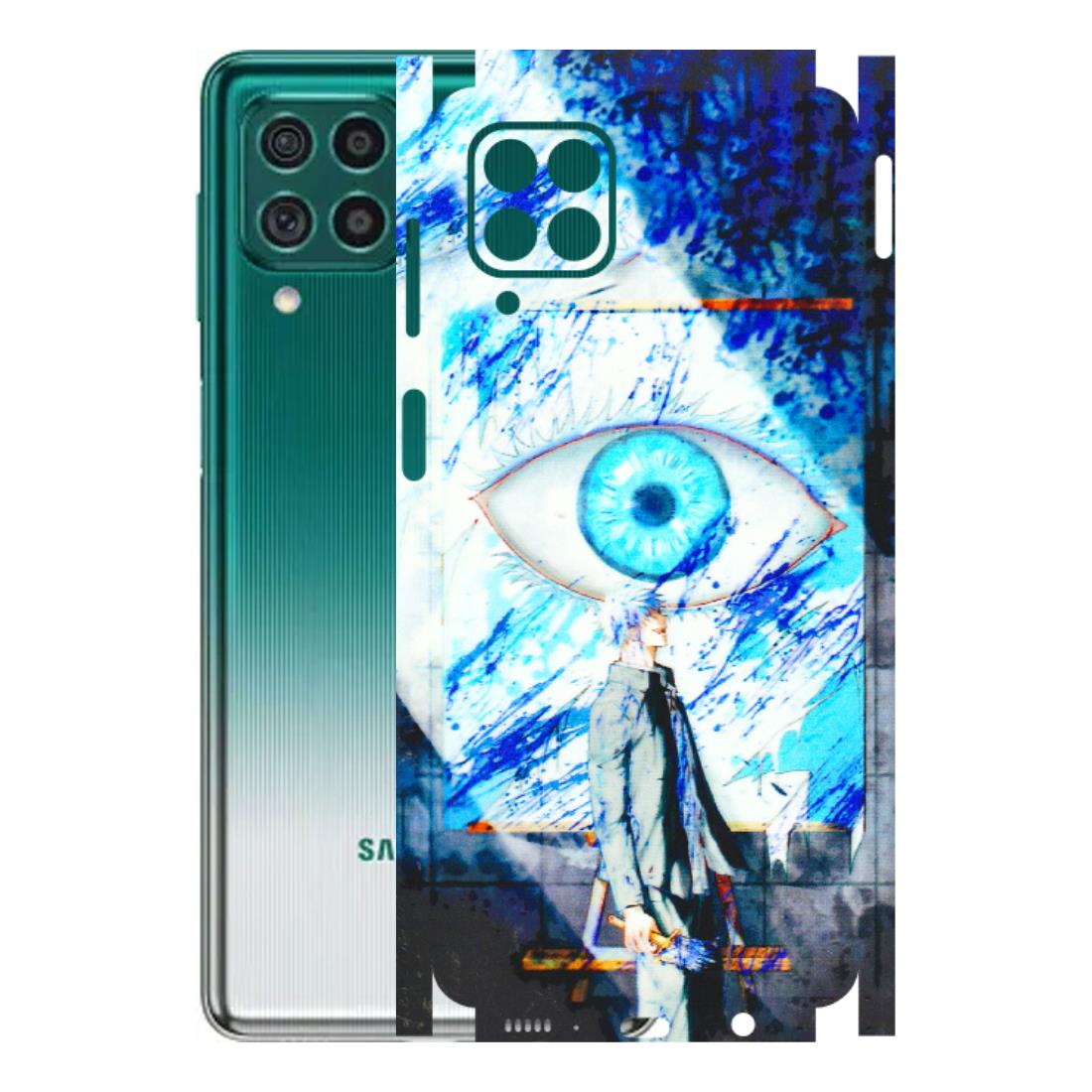 Samsung M/F/Note/Flip and C Phone Skins (All Models) - Anime Sea Blue Eye - 3D Embossed Finish (L-318) Samsung Galaxy M62