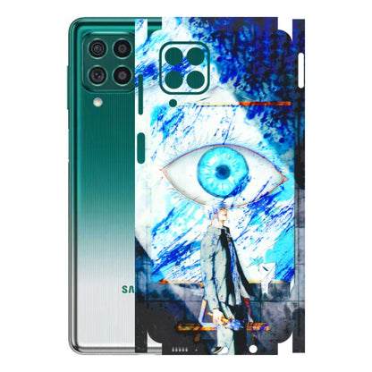 Samsung M/F/Note/Flip and C Phone Skins (All Models) - Anime Sea Blue Eye - 3D Embossed Finish (L-318) Samsung Galaxy M62