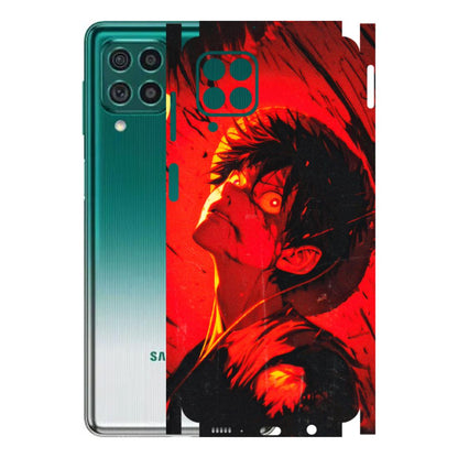Samsung M/F/Note/Flip and C Phone Skins (All Models) - D.Luffy Power Up One Piece Anime - 3D Embossed Finish (L-326) Samsung Galaxy M62
