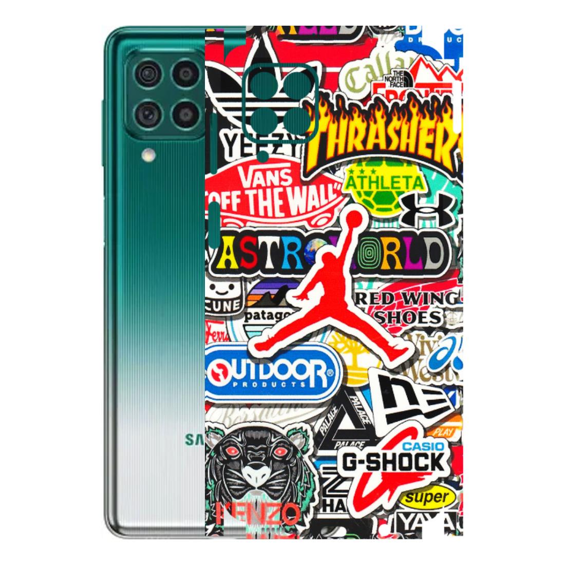 Samsung M/F/Note/Flip and C Phone Skins (All Models) - Multi Brands Sticker Graffiti - 3D Embossed Finish (L-37) Samsung Galaxy M62