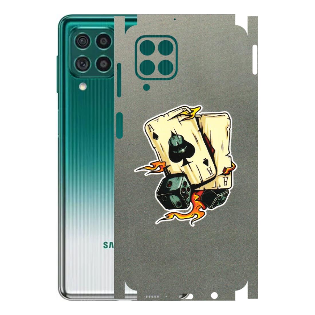 Samsung M/F/Note/Flip and C Phone Skins (All Models) - Grey Cards Of Ace - 3D Embossed Finish (L-77) Samsung Galaxy M62