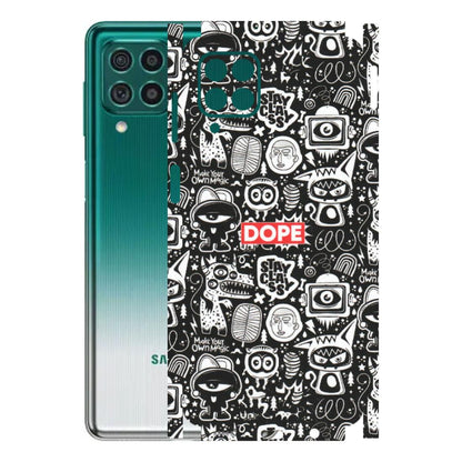 Samsung M/F/Note/Flip and C Phone Skins (All Models) - Dope Stay Classy Black Doodles - Matte Finish (M-126) Samsung Galaxy M62