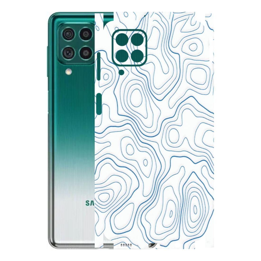 Samsung M/F/Note/Flip and C Phone Skins (All Models) - Blue And White Swirls - Matte Finish (M-139) Samsung Galaxy M62
