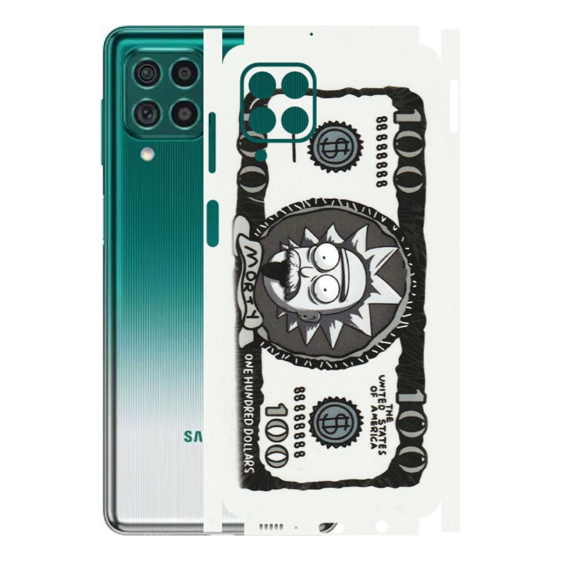 Samsung M/F/Note/Flip and C Phone Skins (All Models) - Rick And Morty Hundred Dollar Anime - Matte Finish (M-161) Samsung Galaxy M62