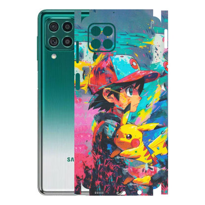 Samsung M/F/Note/Flip and C Phone Skins (All Models) - Ash & Pikachu - Matte Finish (M-26) Samsung Galaxy M62