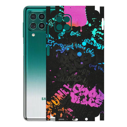 Samsung M/F/Note/Flip and C Phone Skins (All Models) - Majestic Black Vibes - Matte Finish (M-62) Samsung Galaxy M62