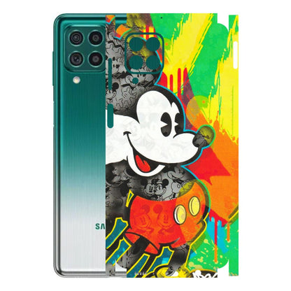 Samsung M/F/Note/Flip and C Phone Skins (All Models) - Multiple Mickey With Colourful Texture - Matte Finish (M-84) Samsung Galaxy M62