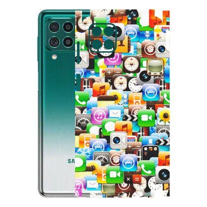 Samsung M/F/Note/Flip and C Phone Skins (All Models) - All Apple Icons - Matte Finish (M-93) Samsung Galaxy M62