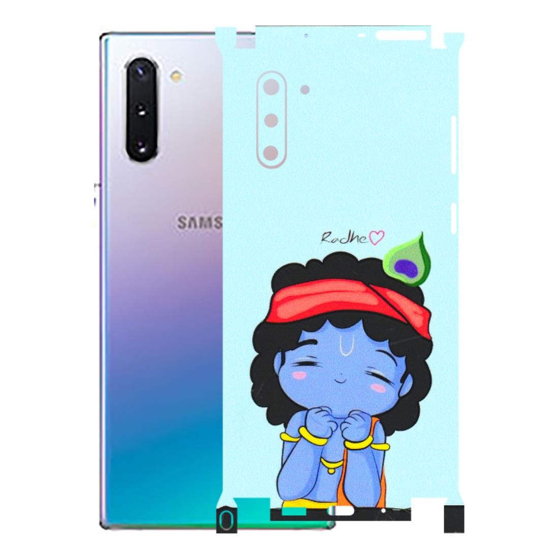 Samsung M/F/Note/Flip and C Phone Skins (All Models) - Radhe Radhe Cute Toon - 3D Embossed Finish (L-05) Samsung Galaxy Note 10