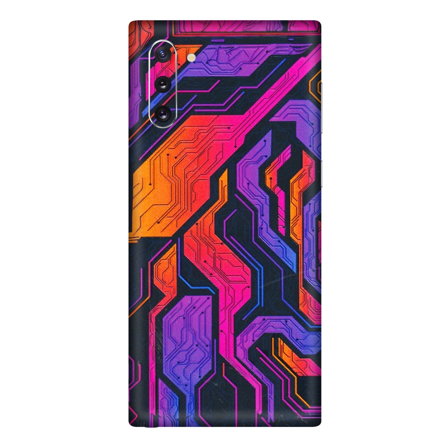 Samsung M/F/Note/Flip and C Phone Skins (All Models) - Tech Circuits Futuristic - 3D Embossed Finish (L-07) Samsung Galaxy Note 10