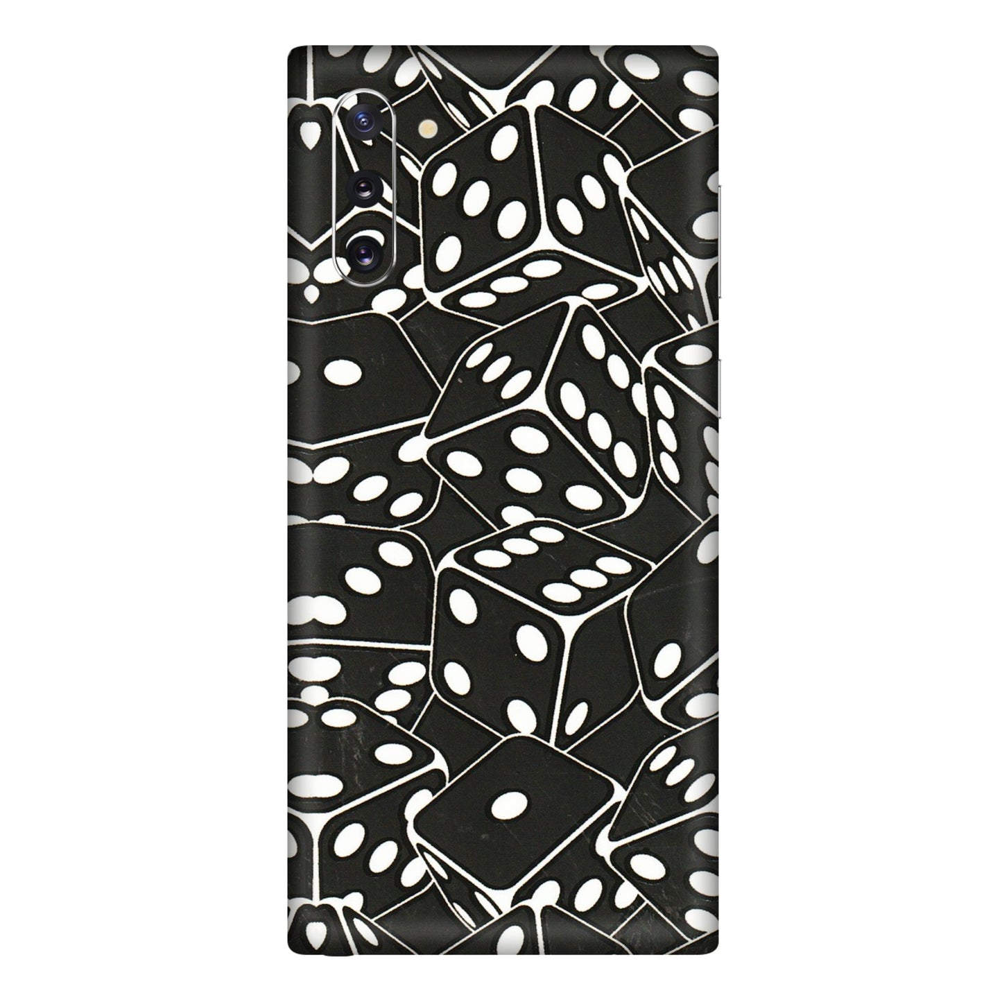Samsung M/F/Note/Flip and C Phone Skins (All Models) - Big Black Dices - 3D Embossed Finish (L-106) Samsung Galaxy Note 10