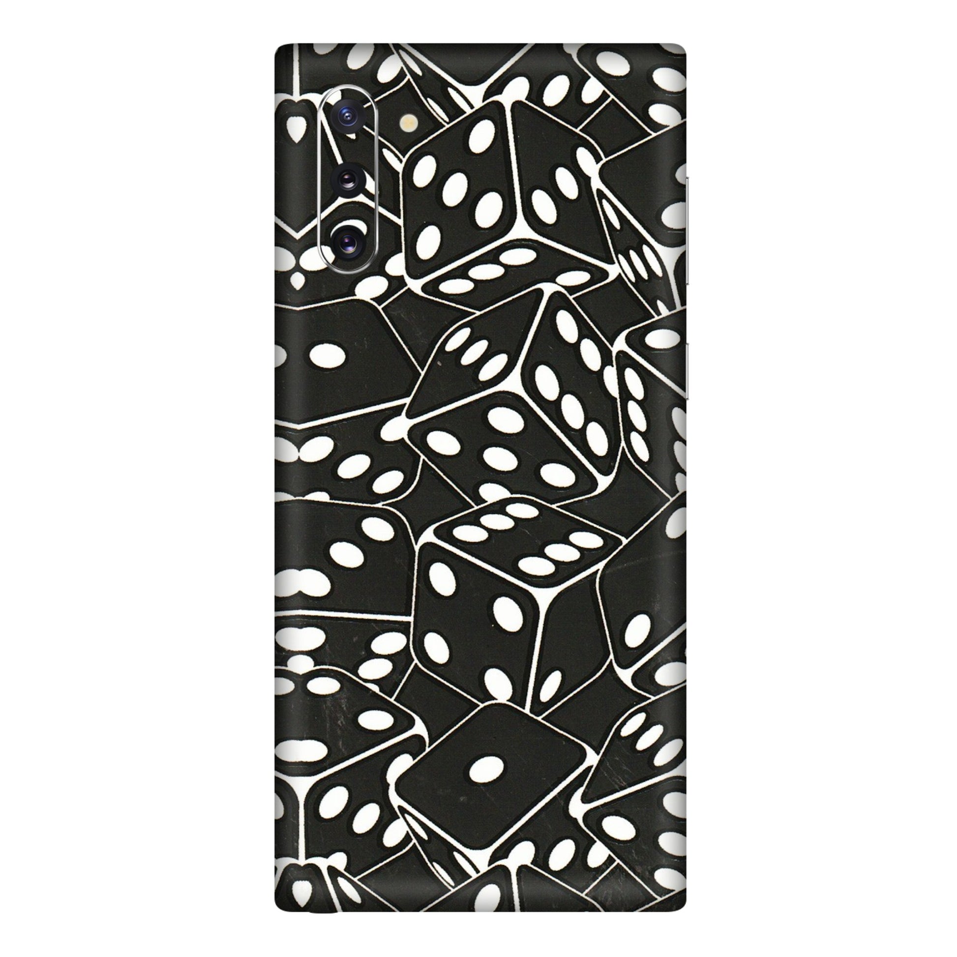 Samsung M/F/Note/Flip and C Phone Skins (All Models) - Big Black Dices - 3D Embossed Finish (L-106) Samsung Galaxy Note 10