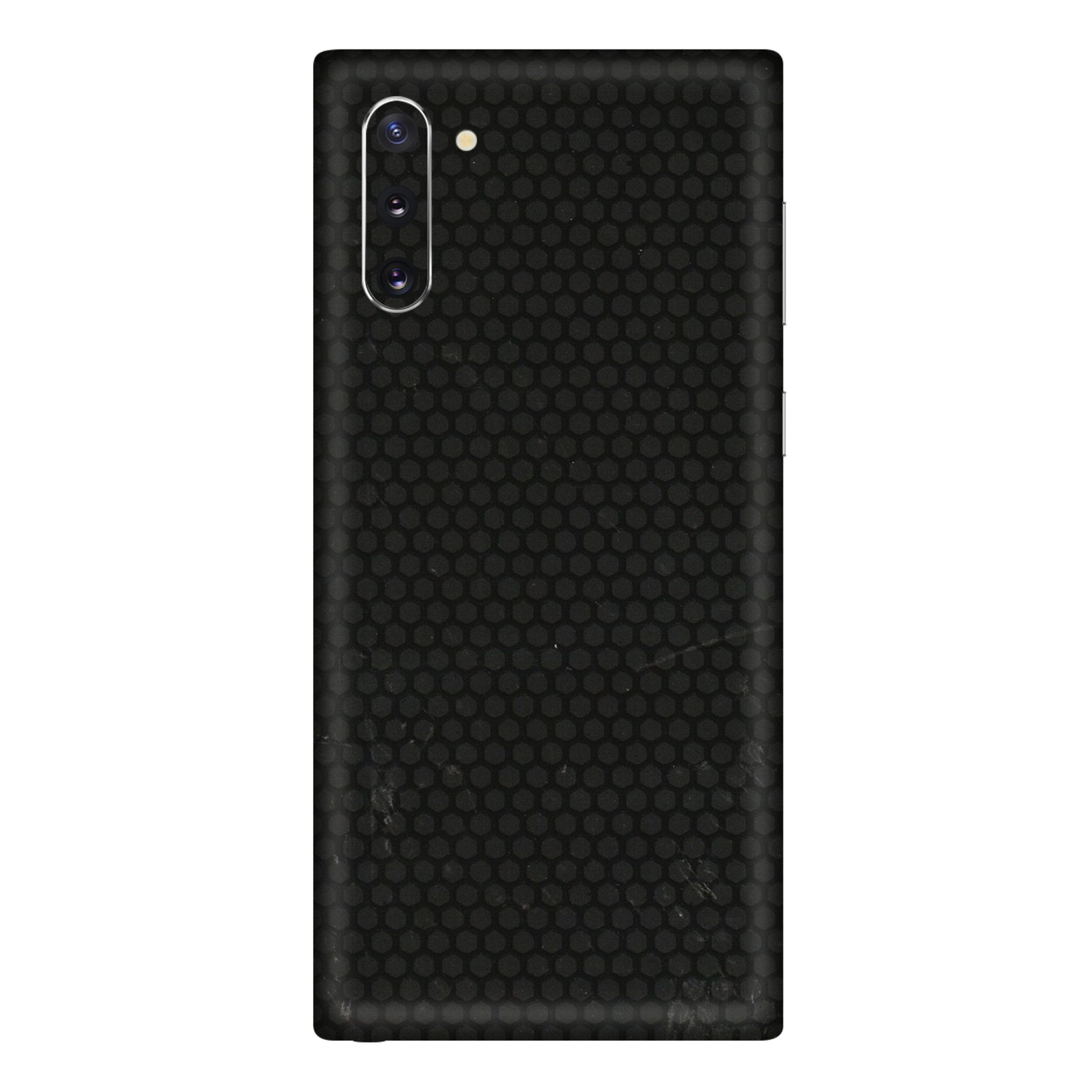 Samsung M/F/Note/Flip and C Phone Skins (All Models) - Black honeycomb - 3D Embossed Finish (L-114) Samsung Galaxy Note 10